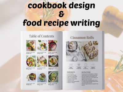Quality recipe cookbook design meal plan food recipe writing how to recipe