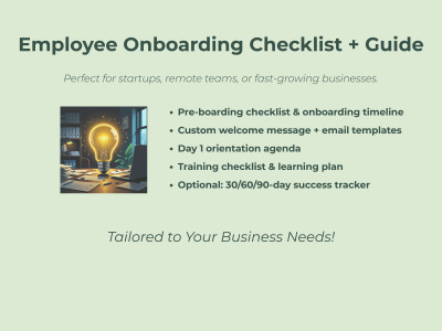 A Custom Employee Onboarding Guide + Checklist