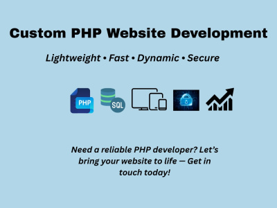Custom Website Development Using PHP | Fast, Secure & Scalable | Upwork