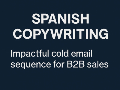 I will write your cold sales emails in native Spanish (Spain)