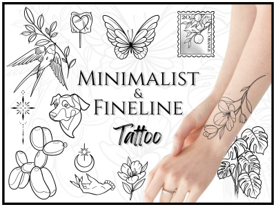 A small, minimalistic, fine line spiritual tattoo