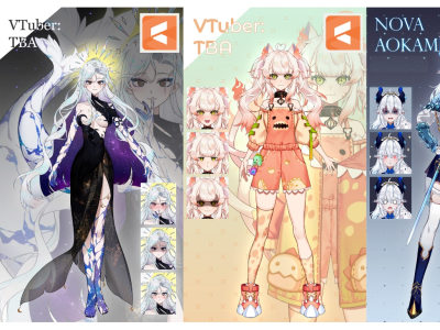 Vtuber model live2d and rigging for streaming, anime vtuber, vtuber avatar