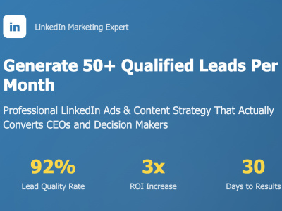 LinkedIn Lead Generation & Ads Management | Upwork