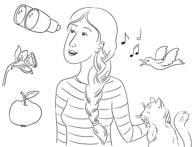 A hand-drawn unique caricature doodle drawing