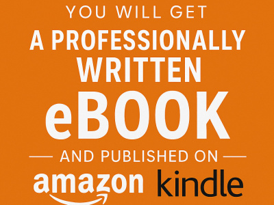 A professionally written eBook and published on KDP
