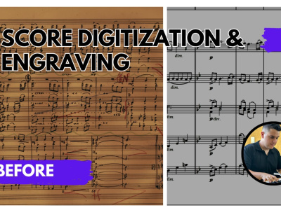 Engrave your sheet music scores into sibelius or musescore