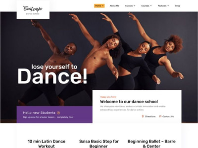 Squarespace dance studio website fit CrossFit dance trainer website