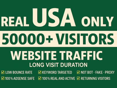 Website Traffic | 50k+ High-Quality targeted web traffic to boost your site