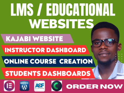Wordpress elearning website, LMS educational website, online course website
