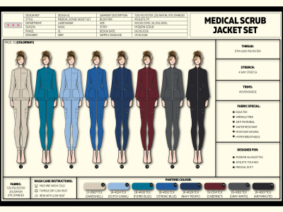 Advanced Fashion Design Tech Pack Flat Sketches and Details Specifications.