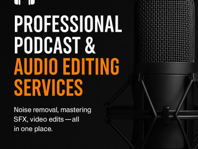 A fully edited podcast video with professional sound design and clean audio