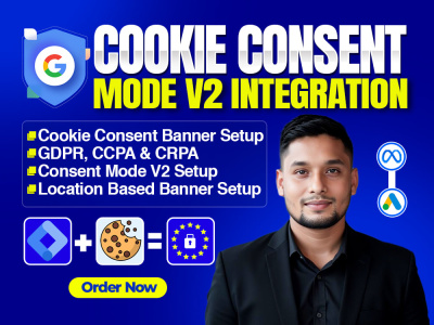 GDPR, CCPA Cookie Consent Mode V2 Banner Setup via Google Tag Manager