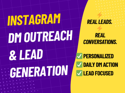 Instagram DM Outreach + Lead Generation