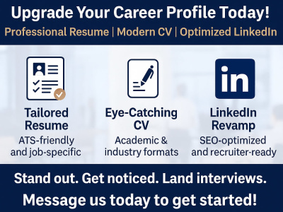 I will create a compelling academic resume and SOP tailored to your goals