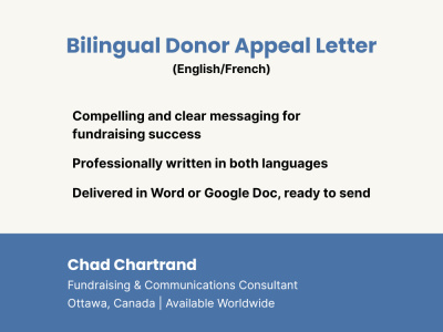 A Compelling Bilingual Donor Appeal Letter (English & French)