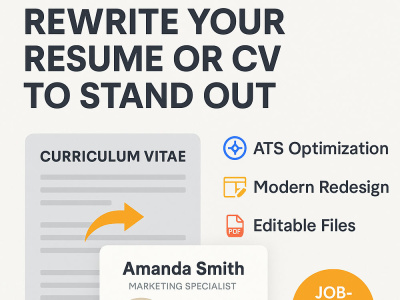 A professional resume or CV to stand out within hours.