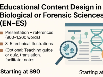 Educational Content Design in Biological or Forensic Sciences (EN–ES)
