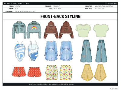 Professional 2D women's wear Design