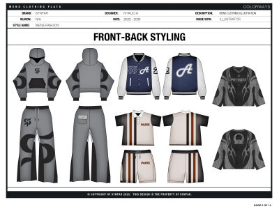 Professional 2D Men's Wear Design