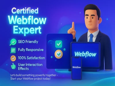 Webflow Landing Page Designed and Developed + Conversion Figma to Webflow
