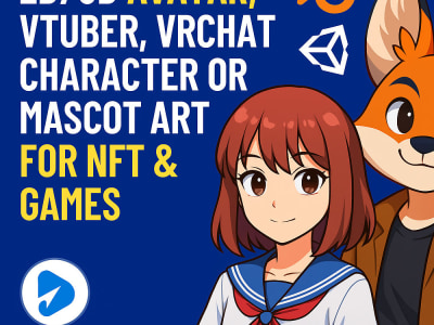 2D/3D Avatar, Vtuber, VRChat Character or Mascot Art for NFT & Games