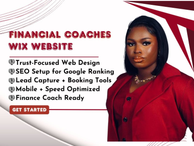 Financial coaching website, financial advisor, business coaching website
