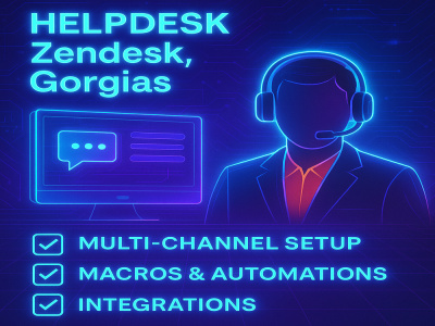 ⚙️ set up of your customer support system in Zendesk, Gorgias or Intercom