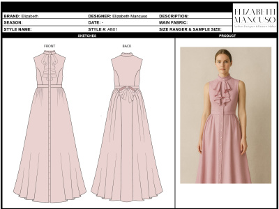 Professional Fashion CADs & Technical Flat Sketches