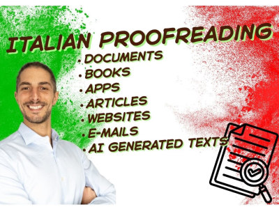 Professional proofreading that makes your Italian text stand out!