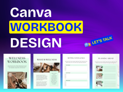 Handouts, booklet, worksheet design, and workbook design in Canva