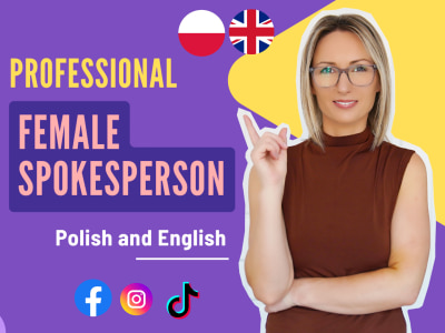 A professional female spokesperson in Polish