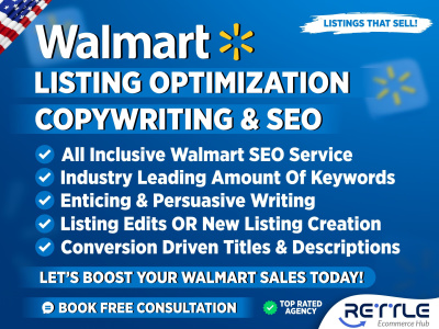 Top Selling Walmart Product Listing Optimization, Copywriting & SEO Service