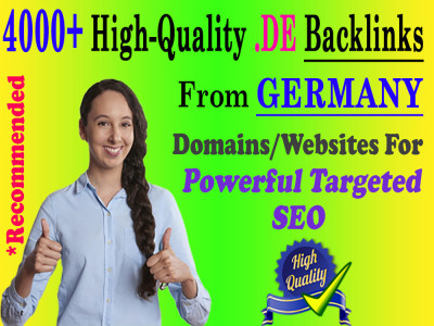 4000+ German Backlinks on .DE Domains | German Link Building Backlinks