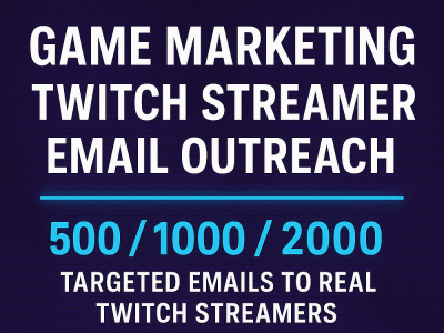 Game marketing Twitch Streamer Email Outreach