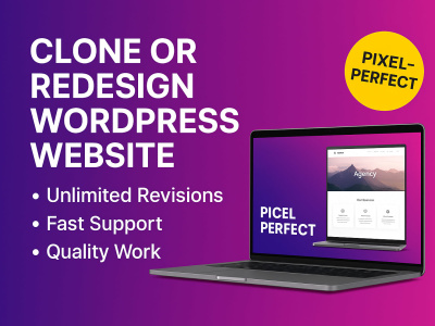 Clone, Duplicate, Redesign WordPress Website, WordPress Developer
