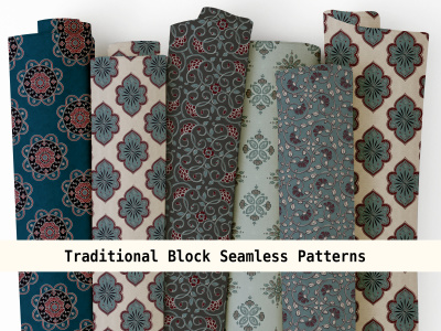 Traditional seamless patterns and textile prints
