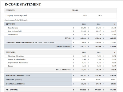 A dynamic Microsoft Excel Financial & Accounting template