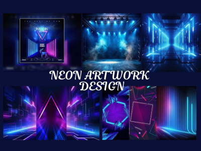 Design stunning neon artwork logo graphics mixtape light sign music artwork