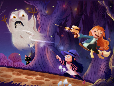 Modern Childrens Book with Textured Illustration Design