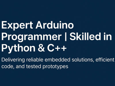"Expert Arduino Programmer | Skilled in Python & C++"