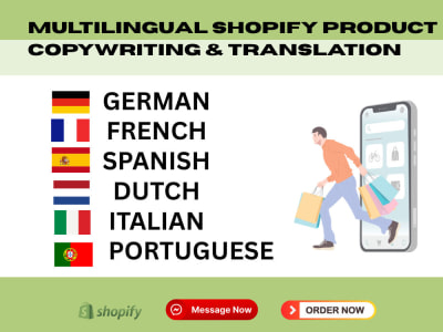 Shopify Multilingual Product Description Translation |German French Spanish