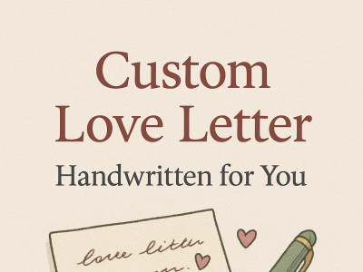 Custom letter (love, apology or any other topic)