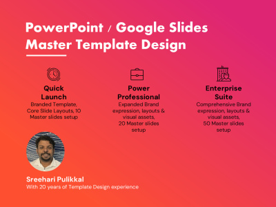 A Custom PowerPoint / Google Slides Master Template Design for your Brand