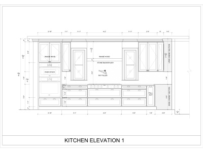 Kitchen Millwork Cabinet Shop Drawings with Photorealistic Renders