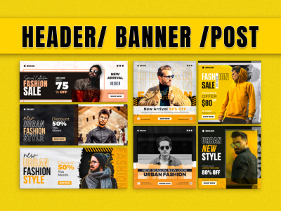 Website header web banner slider hero image cover footer shopify banner ads
