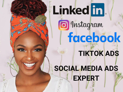 Tiktok ads, pinterest ads, LinkedIn ads, facebook ads and Instagram ads
