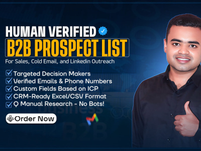 Highly Targeted B2B Prospect List For Cold Email & Marketing Campaign