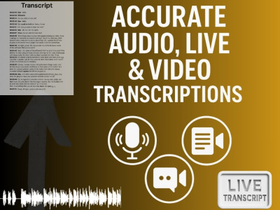 Accurate Audio, Live & Video Transcriptions