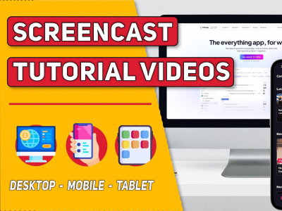 Website or app screencast "how to use" tutorial video