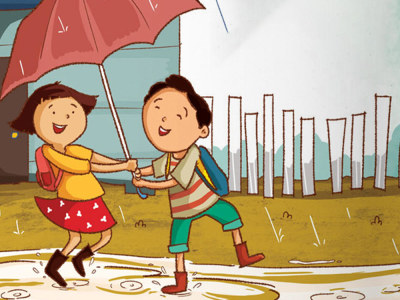 A beautiful children's illustration done in this distinct style.